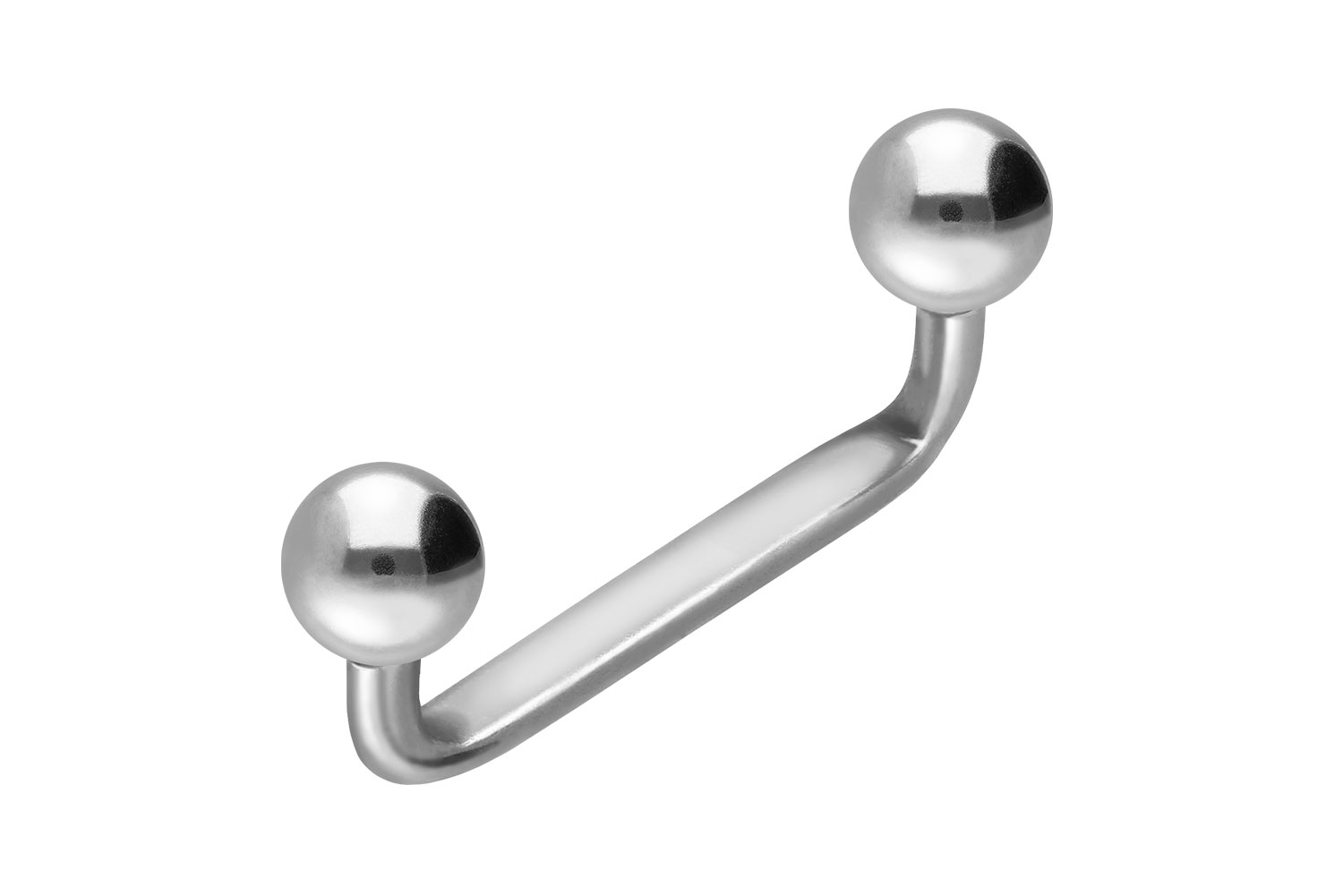 Titan Surface Barbell Piercing FLACH (90 Grad) mit Kugeln